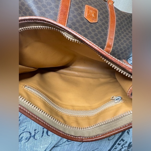 CELINE Boston Macadam Bag Large Spacious Brown Duffel Weekender - Picture 12 of 13